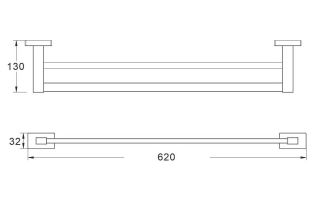 Полотенцедержатель Shevanik SG5627G золотой сатин